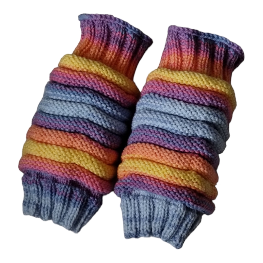 Parfait Hand Knit Skrunching Leg Warmers 10" Calf Size 10 to 12 yrs. Average - Picture 2 of 3